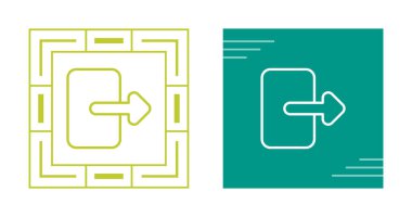 Çıkış simgeleri ayarlandı, vektör illüstrasyonu