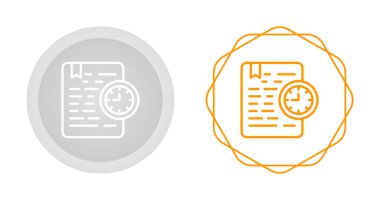 saat simgelerini içeren belge ayarlandı. Düz vektör illüstrasyonu.