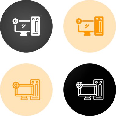 Oyun Pc simgesi vektör illüstrasyon tasarımı