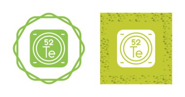 Tellüyum kimyasal element simgeleri vektör illüstrasyonu