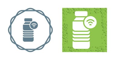 akıllı fitness şişe ikonu vektör illüstrasyon tasarımı