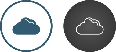 Beyaz arkaplanda izole edilmiş bulut simgeleri