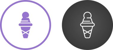 Dondurmayı beyaz arkaplanda waffle külahında ayarla