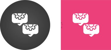 Ayarlar Sohbet Satırı Simgesi vektör illüstrasyonunu ayarla 