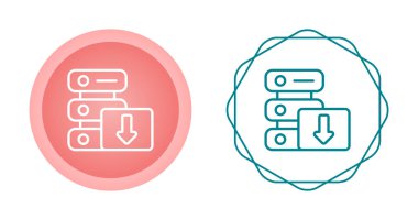 Sunucu simgeleri ayarlandı, vektör illüstrasyonu