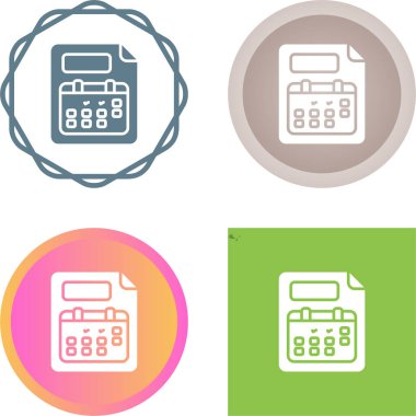 Beyaz arkaplanda takvim simgeleri. vektör illüstrasyonu