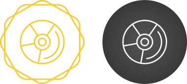 cd disk web simgesi vektör çizimi