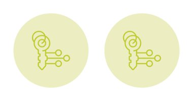 Beyaz arkaplandaki tuşlar ince çizgi simgesi, vektör illüstrasyonu