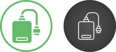 Harici sabit disk simgesi vektör illüstrasyon tasarımı