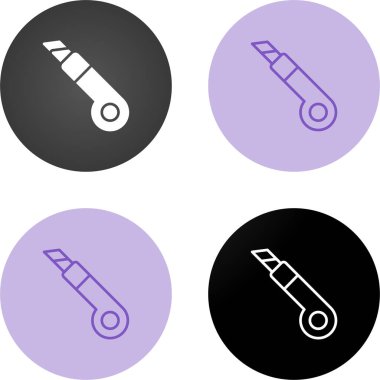 Çizgi bıçak simgeleri ayarlandı. Web illüstrasyonu