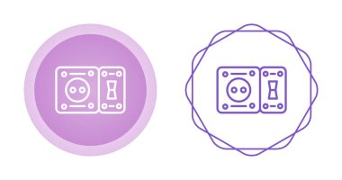 Soket Anahtarı Simgesi Simgesi Beyaz Arkaplanda İzole Edildi 