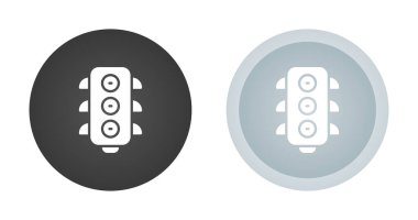 Trafik ışığı web simgesi vektör illüstrasyonu