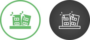 Deprem Simgeleri ayarlandı, vektör illüstrasyonu