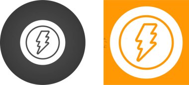 Şimşek Simgeleri vektör resimlemesini ayarladı 