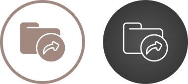 Beyaz arkaplanda izole edilmiş dizin paylaşım simgeleri, vektör illüstrasyonu       