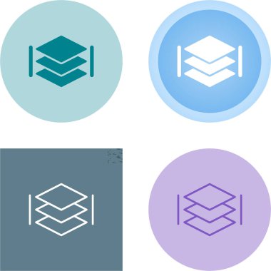 katman simgeleri ayarlandı, vektör illüstrasyonu 