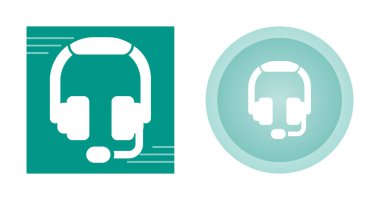 kulaklık simgeleri ayarlandı, vektör illüstrasyonu