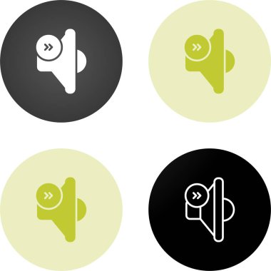 Hoparlör simgeleri ayarlandı, vektör çizimi