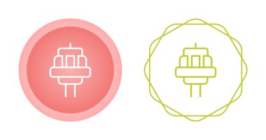 elektrik prizleri simgeleri seti, basit illüstrasyon