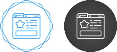 Satır tarayıcı pencerelerini yıldız simgeleriyle ayarla. vektör illüstrasyonu     