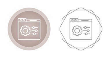 Beyaz arkaplanda izole edilmiş web sayfaları ve ayarlar, vektör illüstrasyonu   