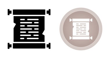 parşömen kaydırma web simgesi vektör çizimi