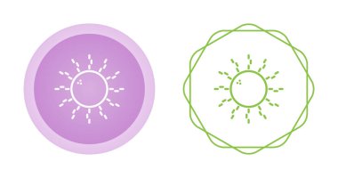 Beyaz arkaplanda izole edilmiş güneş simgeleri dizisi