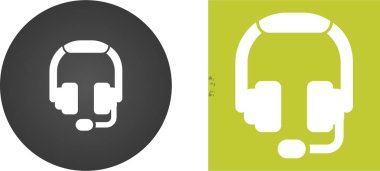 kulaklık simgeleri ayarlandı, vektör illüstrasyonu