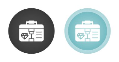 Elmas evrak çantası simgeleri seti, vektör illüstrasyonu, ödül ödülü