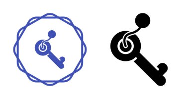 Arka planda izole edilmiş anahtar simgeleri dizisi. vektör illüstrasyonu           