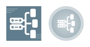  Veri Mimarisi simgeleri ayarlandı, vektör illüstrasyonu