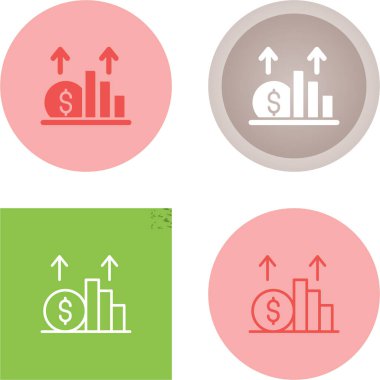 Ekonomi web simgesi vektör illüstrasyonu