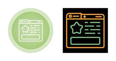 Satır tarayıcı pencerelerini yıldız simgeleriyle ayarla. vektör illüstrasyonu     