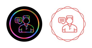 İnsan avatar simgeleri seti, vektör illüstrasyonu basit tasarım