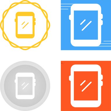 Boş ekran ağ simgesi çizimi olan akıllı telefon