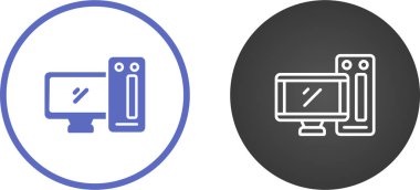 Modern bilgisayar simgesinin vektör illüstrasyonu