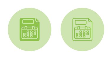 Takvim Icons set, vektör çizim