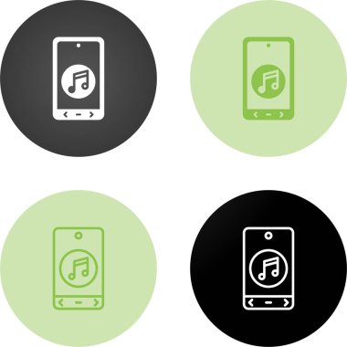 akıllı telefon simgeleri ayarlandı, vektör illüstrasyonu basit tasarım