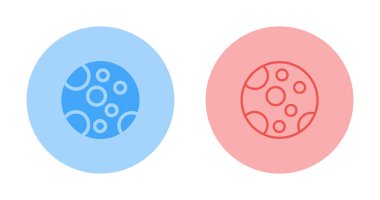 Beyaz arkaplanda ikonlar. yuvarlak mikrop hücreleri