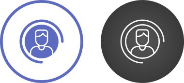 avatar web simgesi vektör çizimi