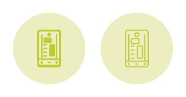 Beyaz arkaplanda akıllı telefon simgeleri seti, vektör illüstrasyonu   