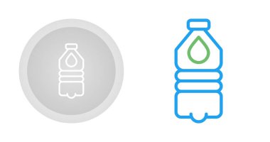 Su Şişesi Web simgesi vektör illüstrasyonu