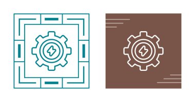 Veri Merkezi Güç Yönetimi simgeleri ayarlandı. Uyum simgeleri. vektör illüstrasyonu 