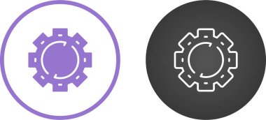 Cog Wheel web simgesi vektör illüstrasyonu