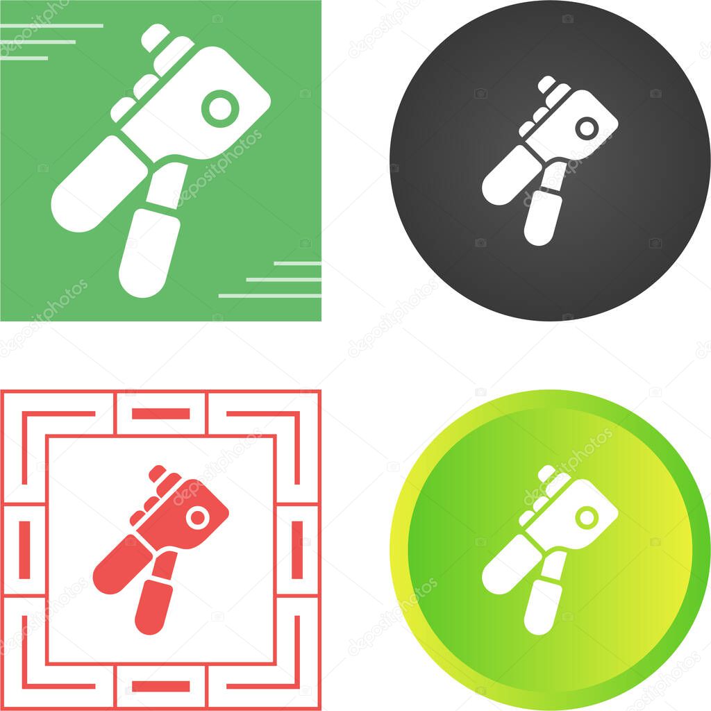 Rivet Gun Line Icon. Linear Style Sign for Mobile Concept and Web Design. Rivet Gun Tool Outline Vector Icon. Symbol, Logo Illustration. Vector Graphics