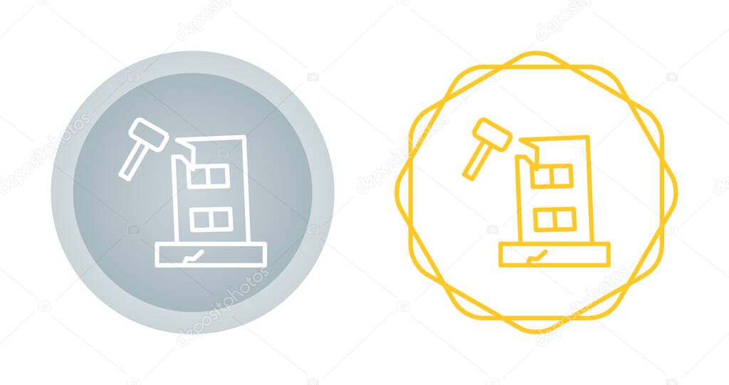 Building Dismantling Vector Icon. Demolition Sign. Isolated Symbol Illustration