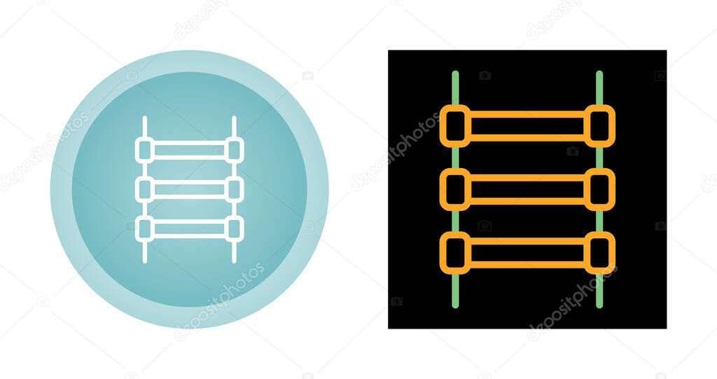Set of track rails icons isolated on white background, vector illustration