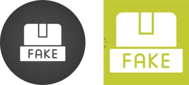 Sahte Ürünler, sahte ikonlar vektör illüstrasyonu 