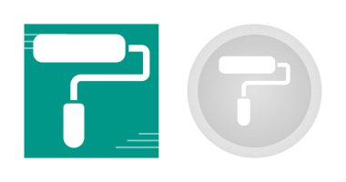 Beyaz arkaplanda boya silindirleri ayarlandı