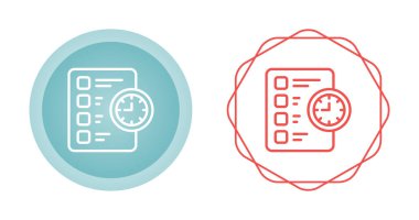 Vektör olarak sınıf zaman çizelgesi simgesi. Logotype